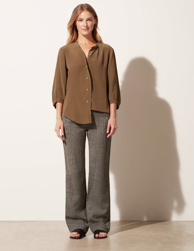 Lantern Sleeve Button Down