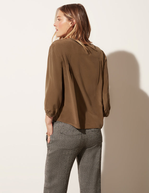 Lantern Sleeve Button Down