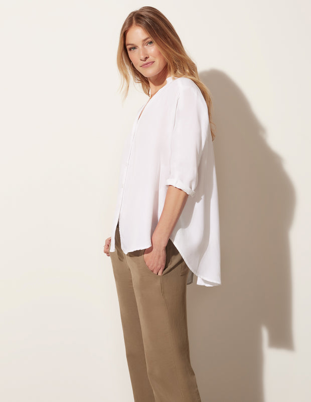 3/4 Sleeve Relaxed Button Down