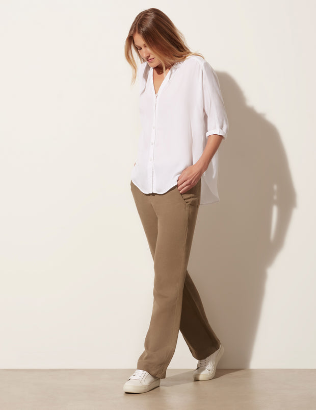 3/4 Sleeve Relaxed Button Down
