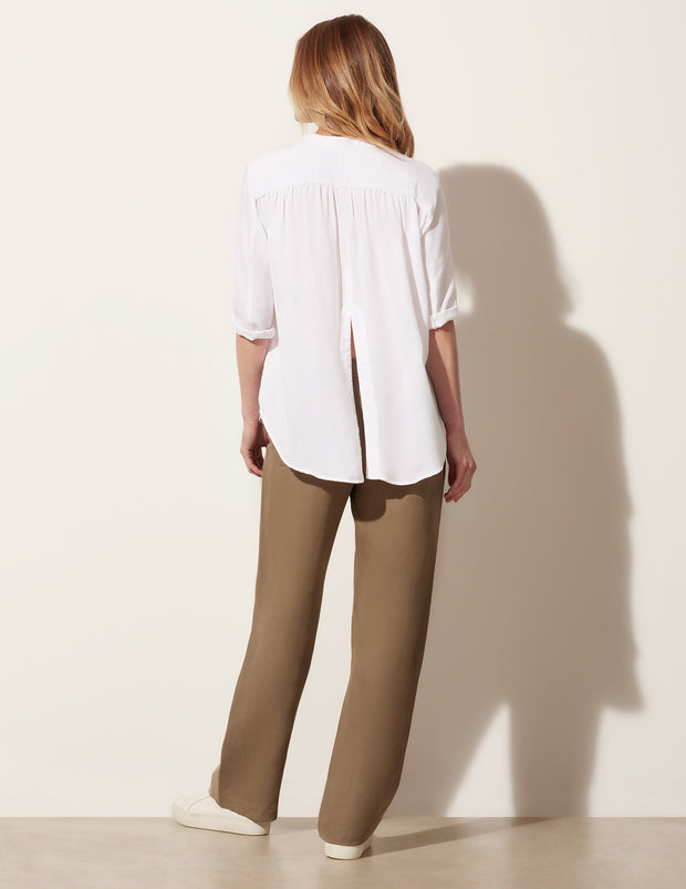 3/4 Sleeve Relaxed Button Down
