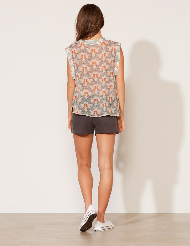 Deep V Pleat Top