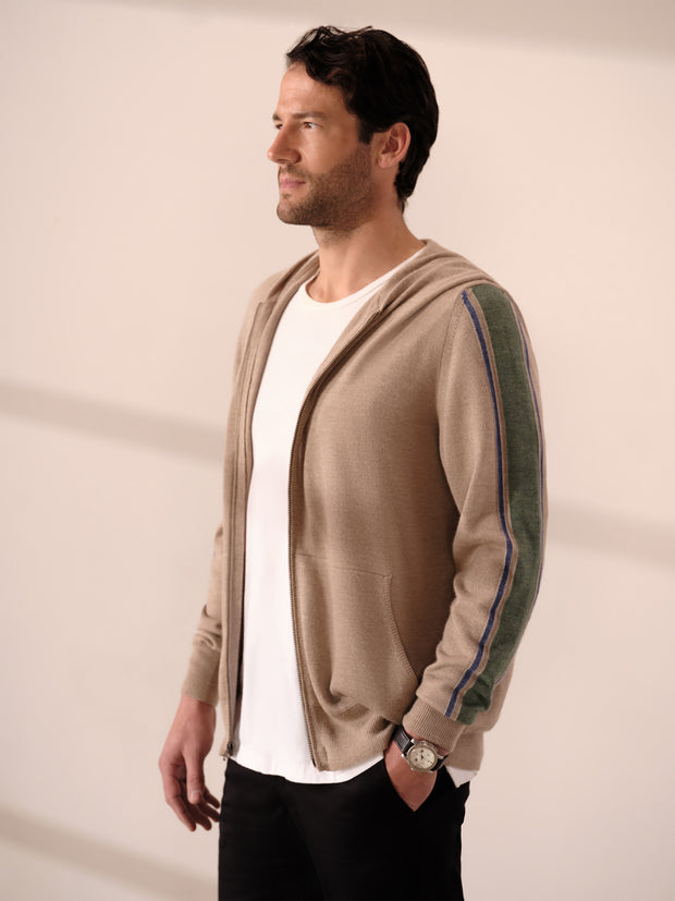 Cashmere Stripe Hoodie