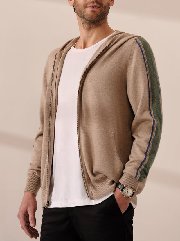 Cashmere Stripe Hoodie