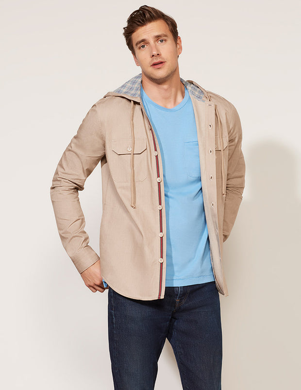 Hooded Shirt Jacket