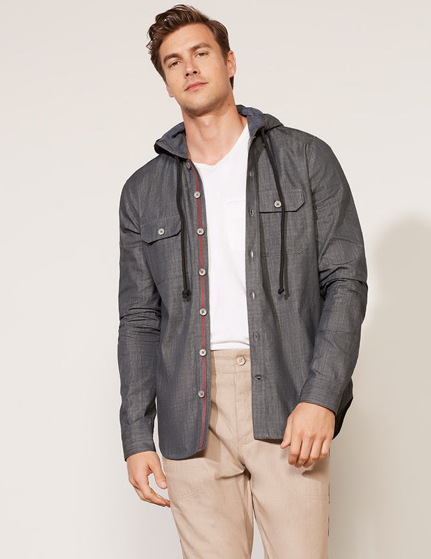 Hooded Shirt Jacket