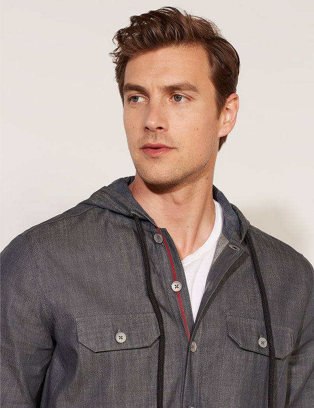Hooded Shirt Jacket